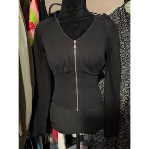 Express Full Zip Crop Top w/Hoodie (Small)